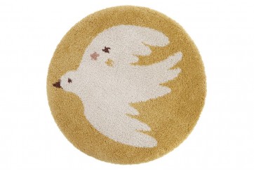 Tapis rond - Oiseau - Bohemian Bird - Miel