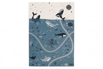 Tapis Coton LITTLE DEEP BLUE D 120 cm