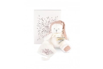 Ours rose Pantin Attache-sucette - Doudou 25 ans