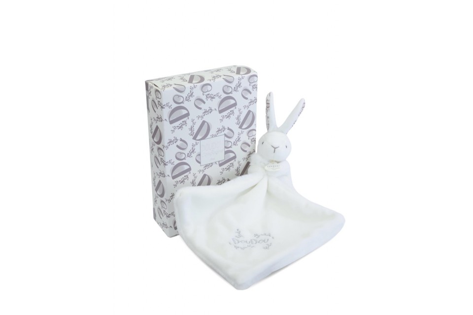 Lapin DOUDOU® - Doudou Lapin mouchoir - 10 cm