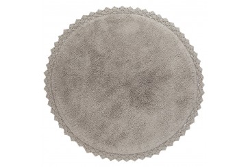 Tapis rond Coton PERLA GREY Diam 110 cm
