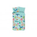 Parure de lit 140x 200 / 220 cm kids Good Morning no.32016 aqua